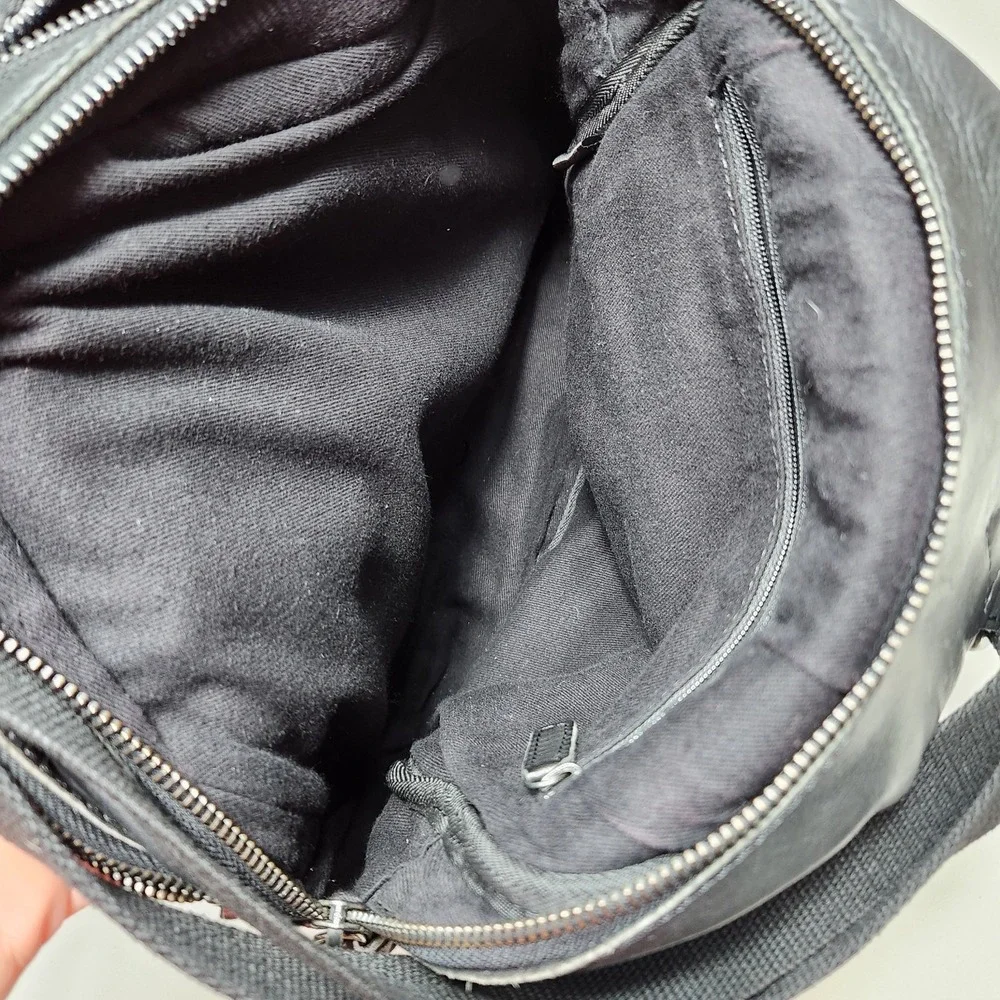 Backpack Sling Travel Bag Genuine Leather Crossbody Chest Bag Daypack India **